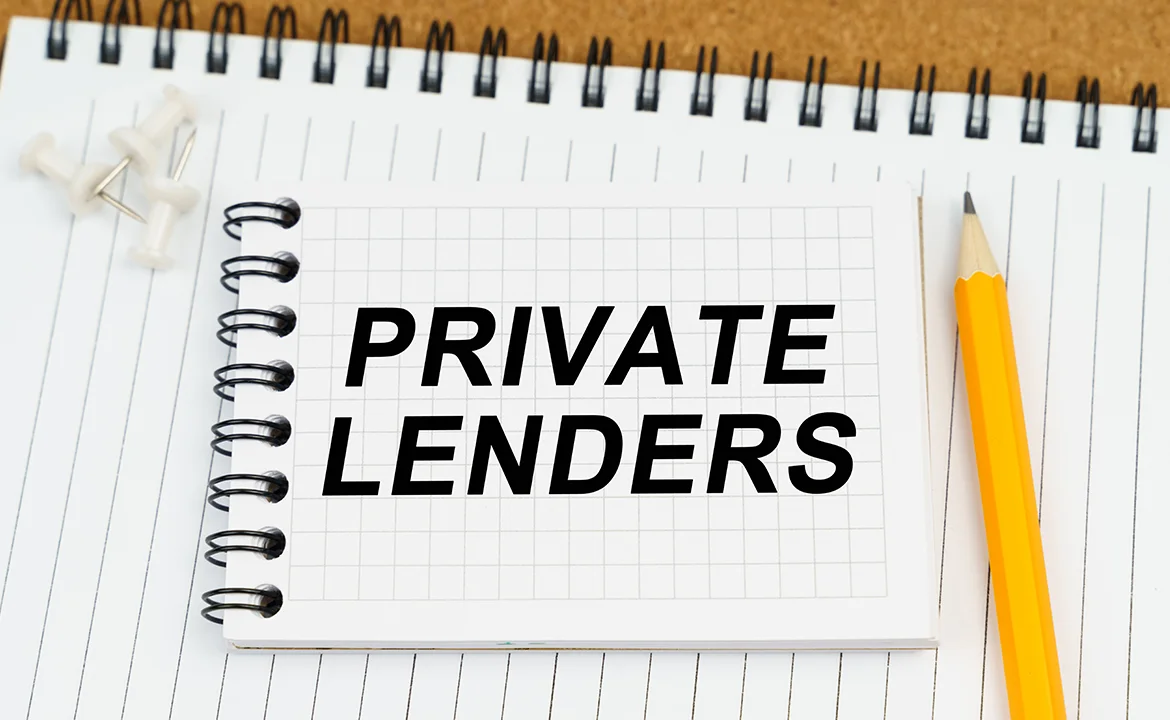 a notebook with a writing " private lenders"
