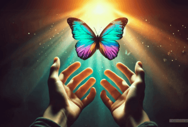 a butterfly in the sky